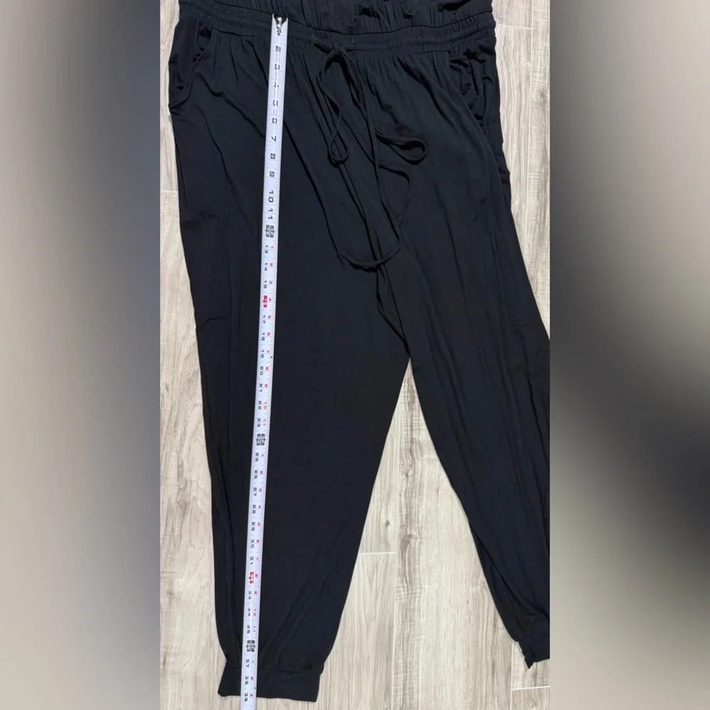 Express Black Sleeveless Drawstring Jumpsuit - Picture 9 of 12